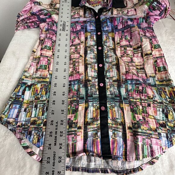 Robert Graham Womens Classic Fit Multicolor Abstract Cotton Button-Up Shir Small - Picture 9 of 9